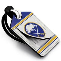 White Buffalo Sabres Personalized Leather Luggage Tag
