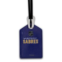 White Buffalo Sabres Personalized Leather Luggage Tag