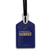 White Buffalo Sabres Personalized Leather Luggage Tag