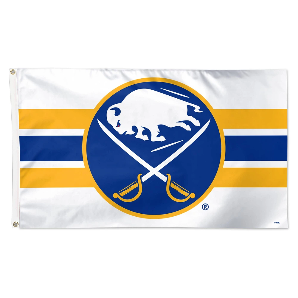 Drapeau simple face de luxe à rayures horizontales WinCraft Buffalo Sabres 3' x 5'