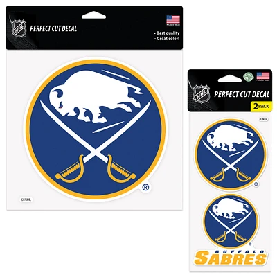 Lot de deux autocollants WinCraft Buffalo Sabres Perfect Cut