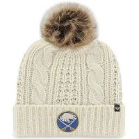 Women's '47 White Buffalo Sabres Meeko Cuffed Knit Hat with Pom