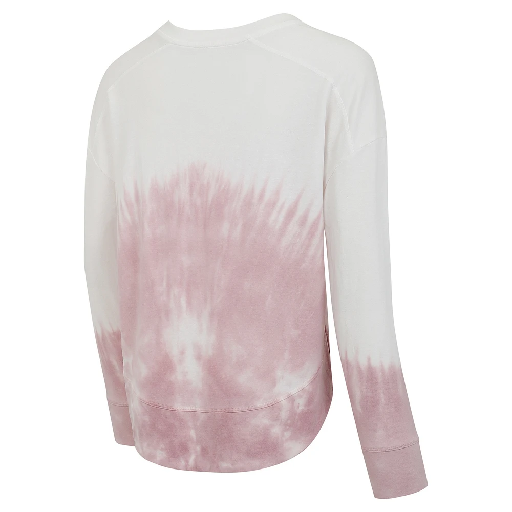 T-shirt à manches longues Concepts Sport rose/blanc Buffalo Sabres Orchard Tie-Dye pour femmes