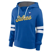 Women's Fanatics Royal Buffalo Sabres Seize Fleece Pullover Hoodie