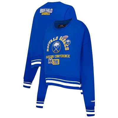 Sweat-shirt court Pro Standard pour femme Royal Buffalo Sabres Area Code