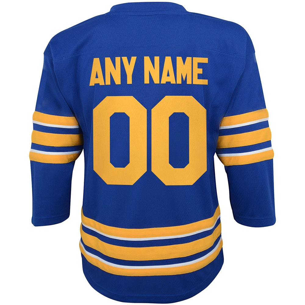 Maillot réplique personnalisé à domicile des Sabres de Buffalo bleus pour jeunes