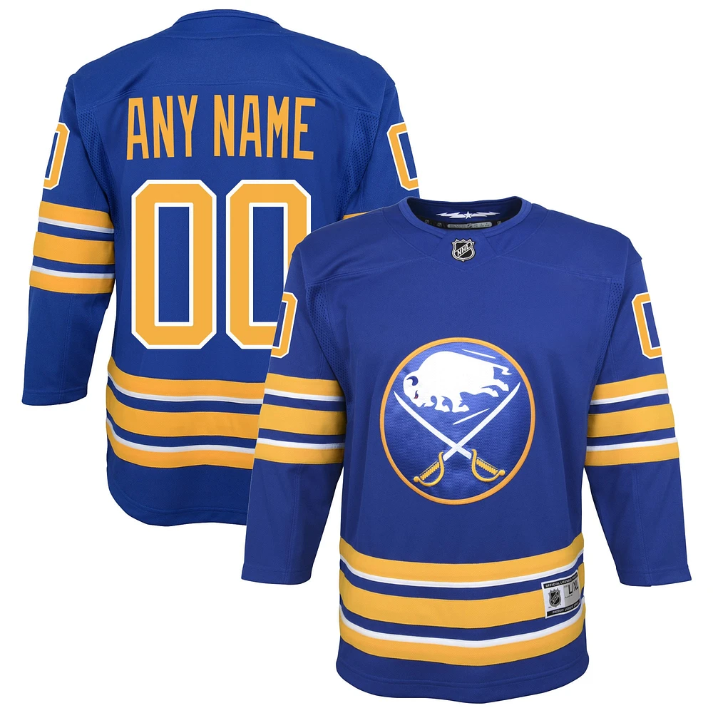 Maillot personnalisé Premier pour jeunes Royal Buffalo Sabres à domicile