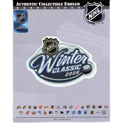 Écusson de maillot de l'emblème national de la Classique d'hiver de la LNH 2008 des Sabres de Buffalo contre les Penguins de Pittsburgh