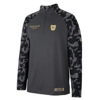 Men's Colosseum Charcoal Butler Bulldogs OHT Military Appreciation Long Range Raglan Quarter-Zip Jacket