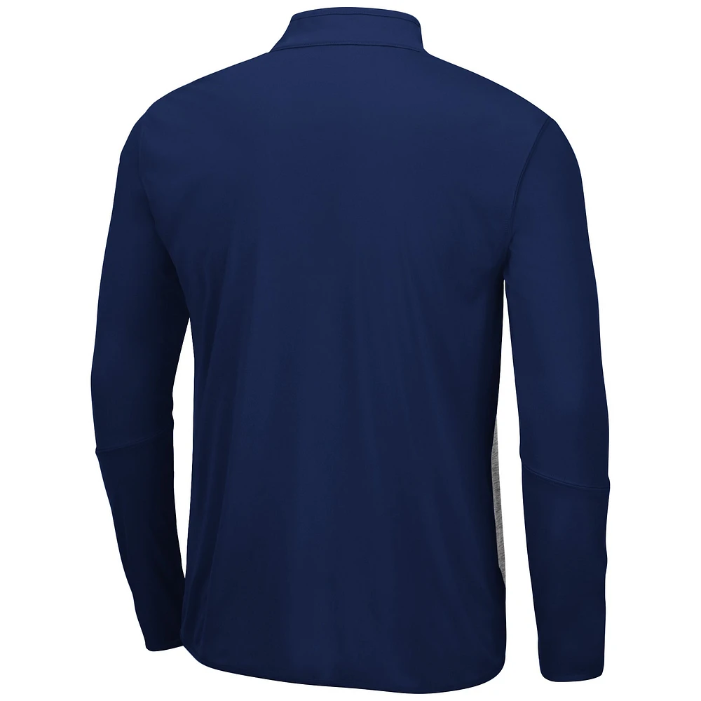 Men's Colosseum Heather Gray/Navy Butler Bulldogs Prospect Quarter-Zip Jacket