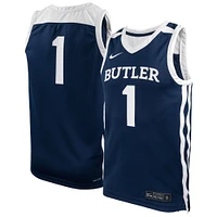 Maillot de basket-ball réplique Nike #1 Navy Butler Bulldogs pour homme