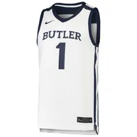 Maillot de basket-ball réplique l'équipe Nike #1 White Butler Bulldogs pour homme