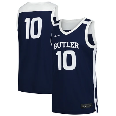 Maillot de basket-ball réplique Nike #10 bleu marine Butler Bulldogs pour homme