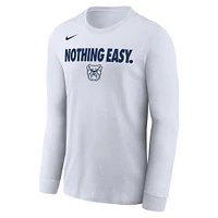 T-shirt à manches longues Nike White Butler Bulldogs 2025 On-Court Bench pour homme
