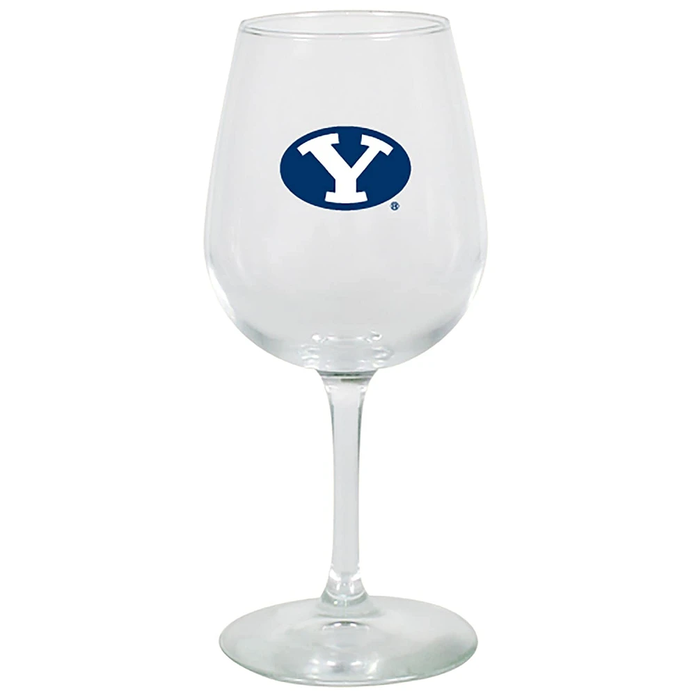 BYU Cougars 12oz. Stemmed Wine Glass