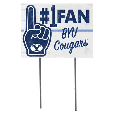 BYU Cougars 18'' x 24'' #1 Fan Yard Sign