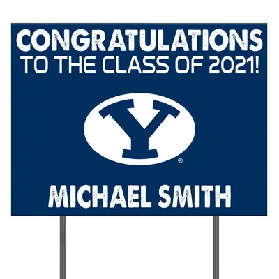 BYU Cougars 24'' x 18'' Congrats Class of 2021 Personalized Yard Sign