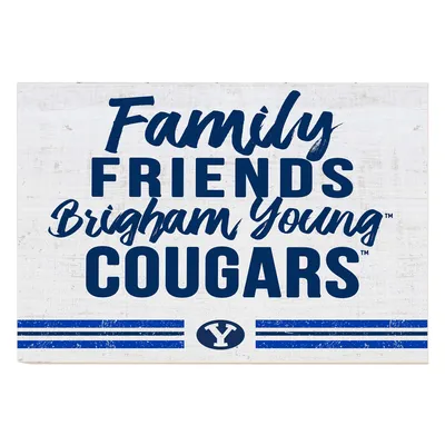 BYU Cougars 24'' x 34'' Friends Family Wall Art