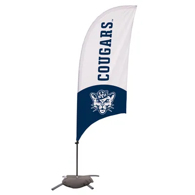 BYU Cougars 7.5' Two-Tone Razor Feather Stake Flag with Base