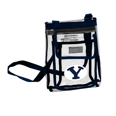 Sac à bandoulière transparent avec logo BYU Cougars