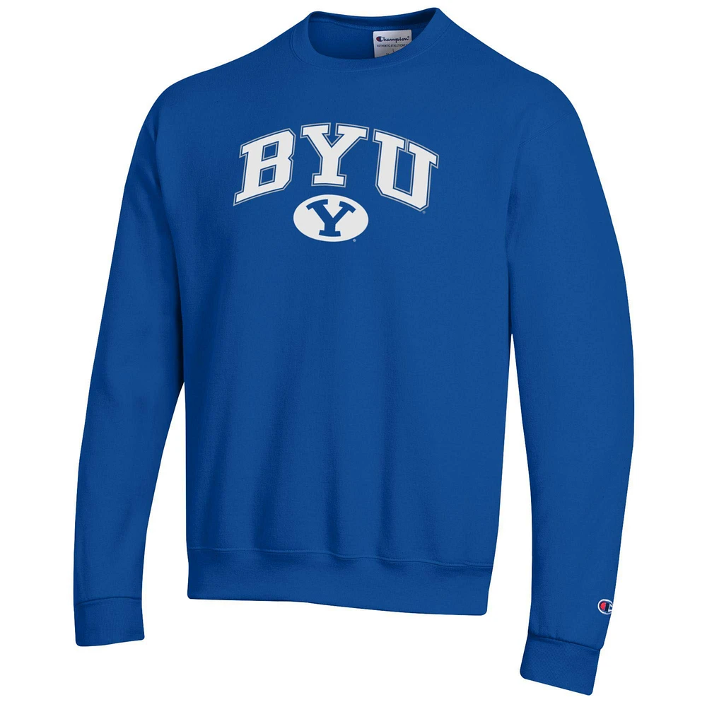 Sweat-shirt à capuche avec logo Arch Over Champion Royal BYU Cougars pour homme