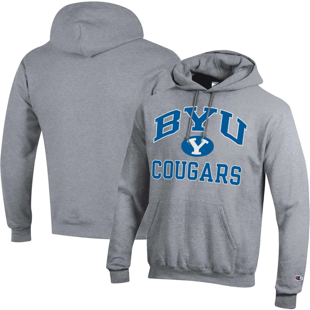 Chandail à capuchon enfiler moteur élevé Champion BYU Cougars gris chiné pour hommes