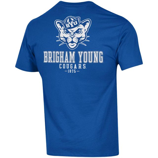 T-shirt Champion Royal BYU Cougars Stack 2-Hit pour homme