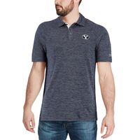 Men's Colosseum Heathered Navy BYU Cougars Down Swing Polo