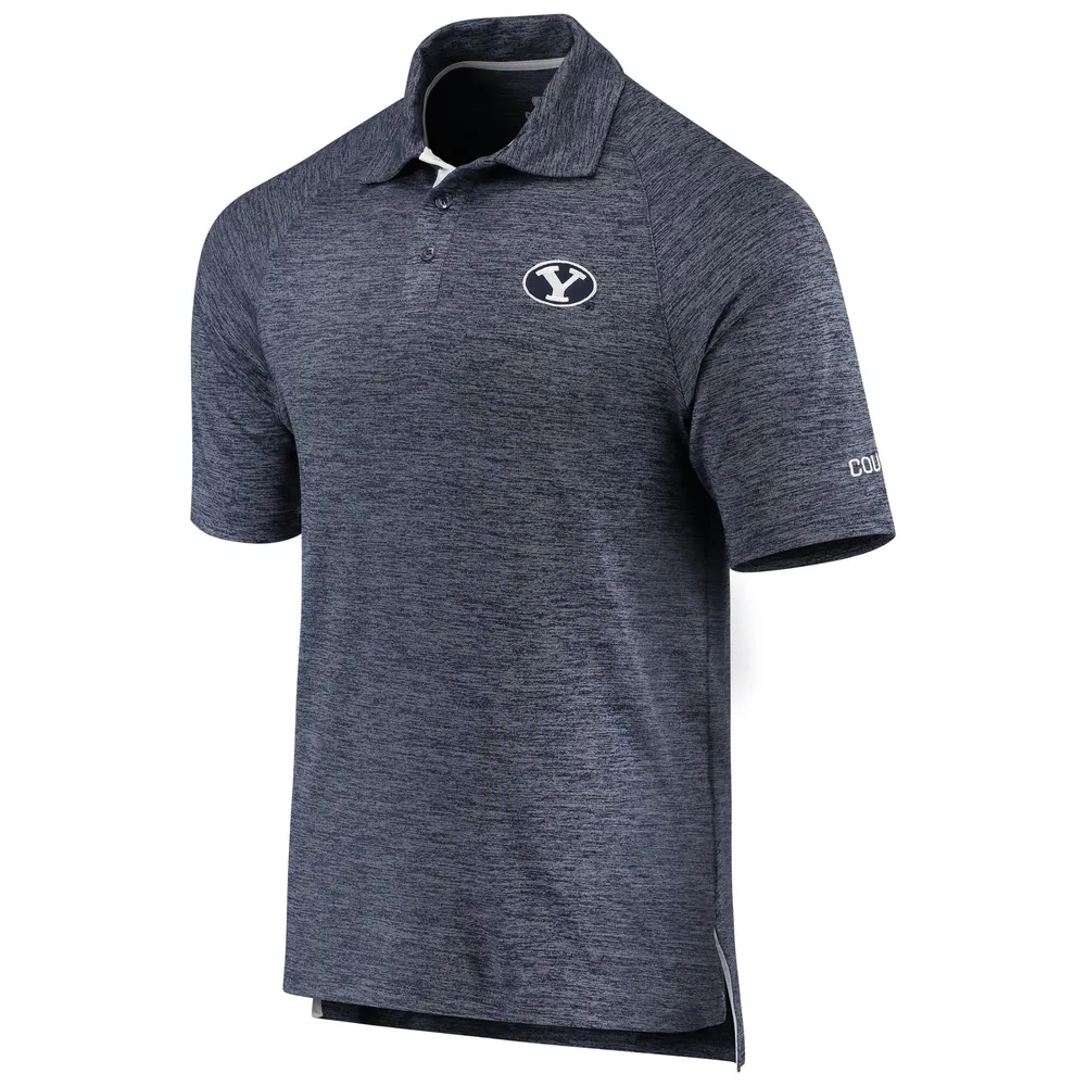 Colosseum Heathered Navy BYU Cougars Down Swing Polo pour homme