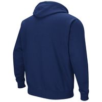 Men's Colosseum Navy BYU Cougars Arch & Logo 3.0 Pullover Hoodie