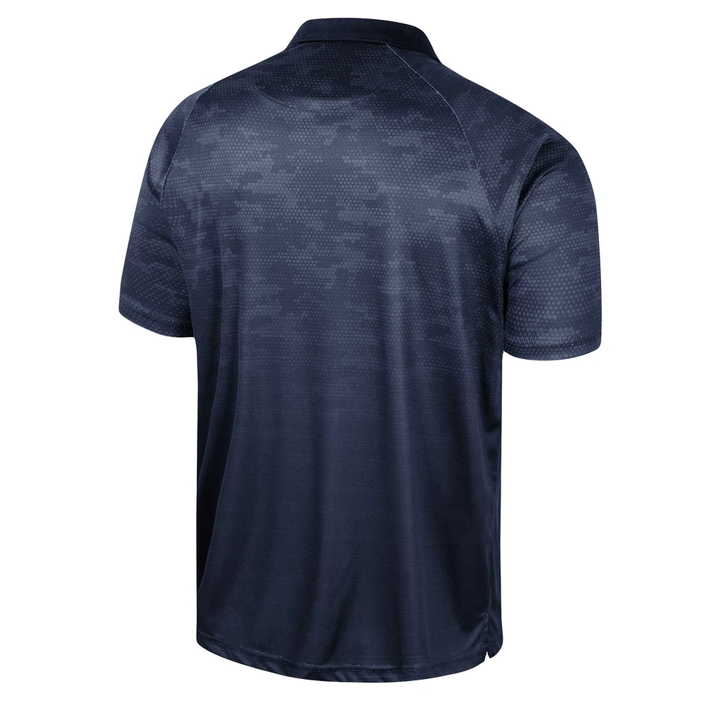 Colosseum Navy BYU Cougars Polo raglan en nid d'abeille pour homme