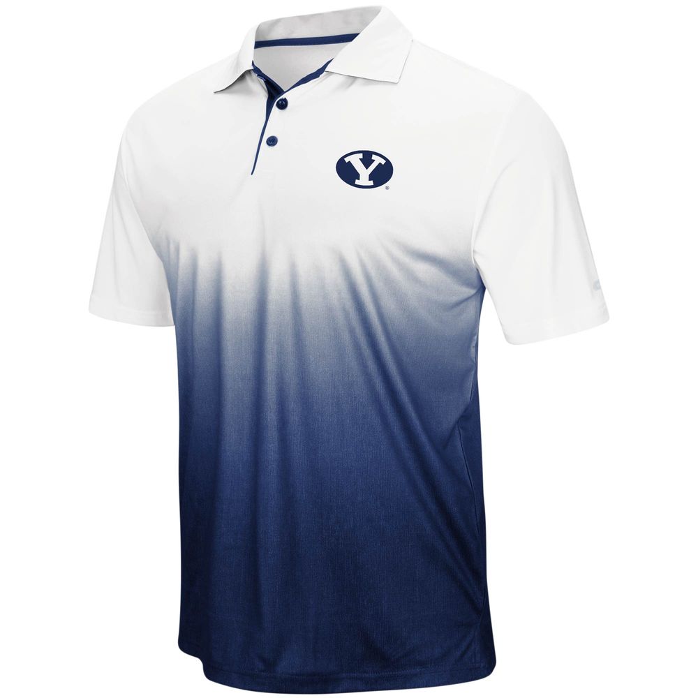 Men's Colosseum Navy BYU Cougars Magic Team Logo Polo