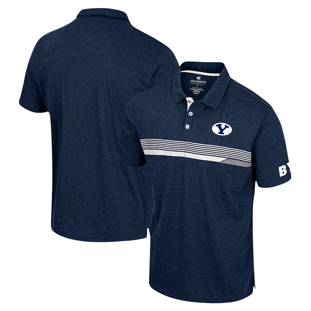 Polo No Problemo bleu marine Colosseum pour homme des BYU Cougars