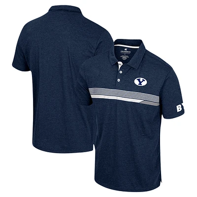 Men's Colosseum Navy BYU Cougars No Problemo Polo