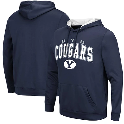 Pull à capuche Colosseum Navy BYU Cougars Resistance pour hommes