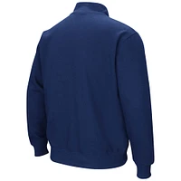 Men's Colosseum Navy BYU Cougars Tortugas Quarter-Zip Sweatshirt