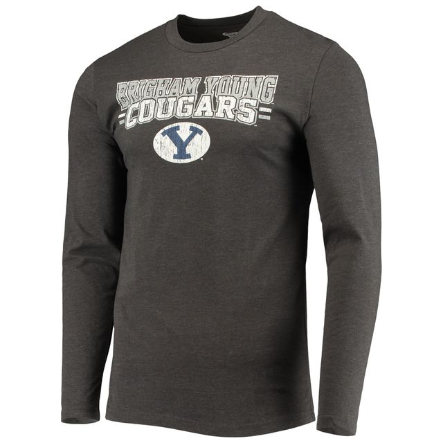 Concepts Sport Homme Bleu marine/anthracite chiné BYU Cougars Meter T-shirt à manches longues et pantalon Ensemble de nuit