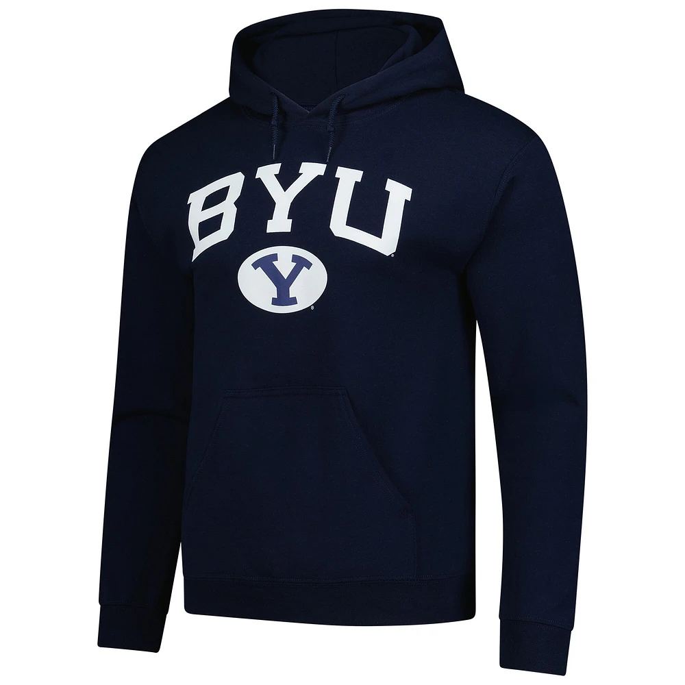 Men's Navy BYU Cougars Fleece Pullover Hoodie