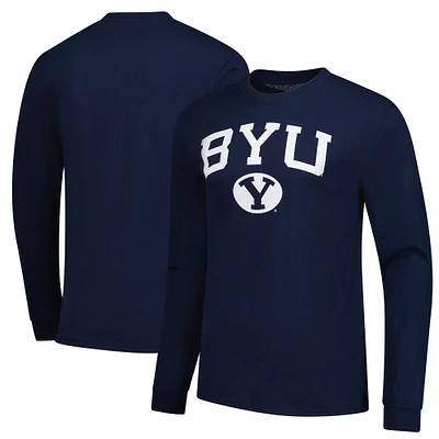 Men's Navy BYU Cougars Logo Long Sleeve T-Shirt