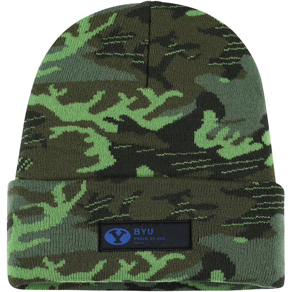 Men's Nike Camo BYU Cougars Veterans Day Cuffed Knit Hat