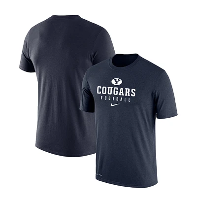 T-shirt Nike bleu marine BYU Cougars Changeover pour homme