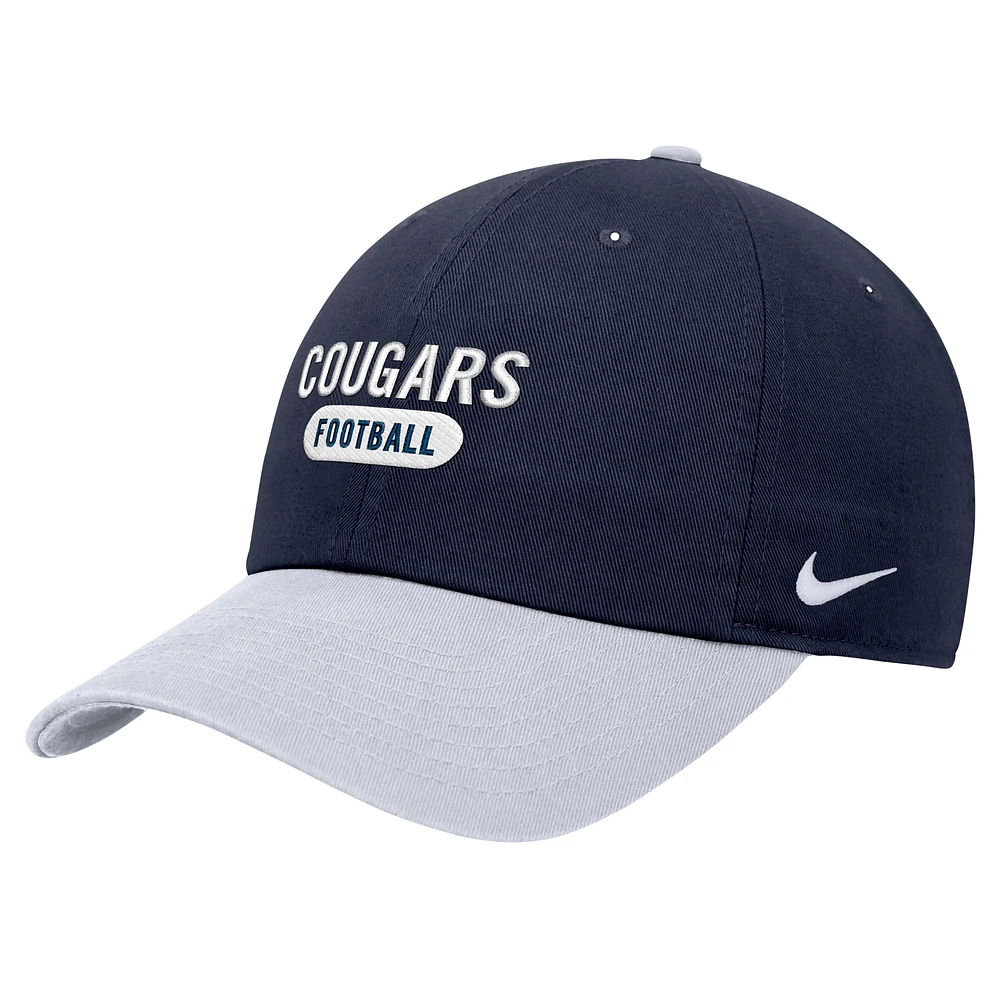 Men's Nike Navy BYU Cougars Colorblock Club Adjustable Hat