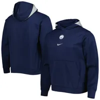 Sweat à capuche Nike BYU Cougars Spotlight Performance pour homme - Bleu marine