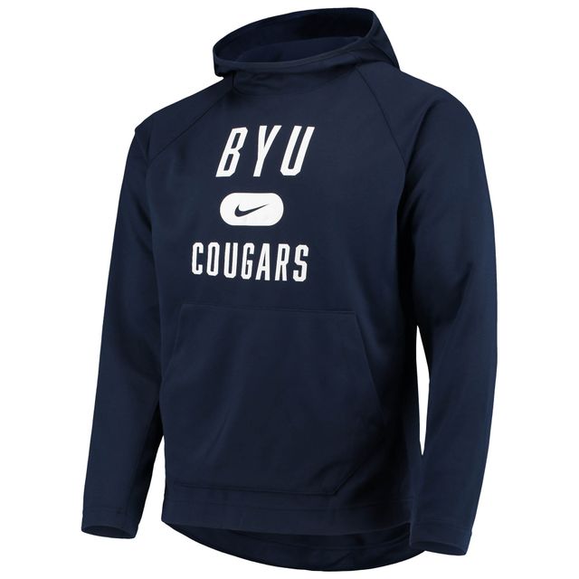 Chandail à capuchon raglan Nike BYU Cougars Spotlight Performance pour homme, bleu marine