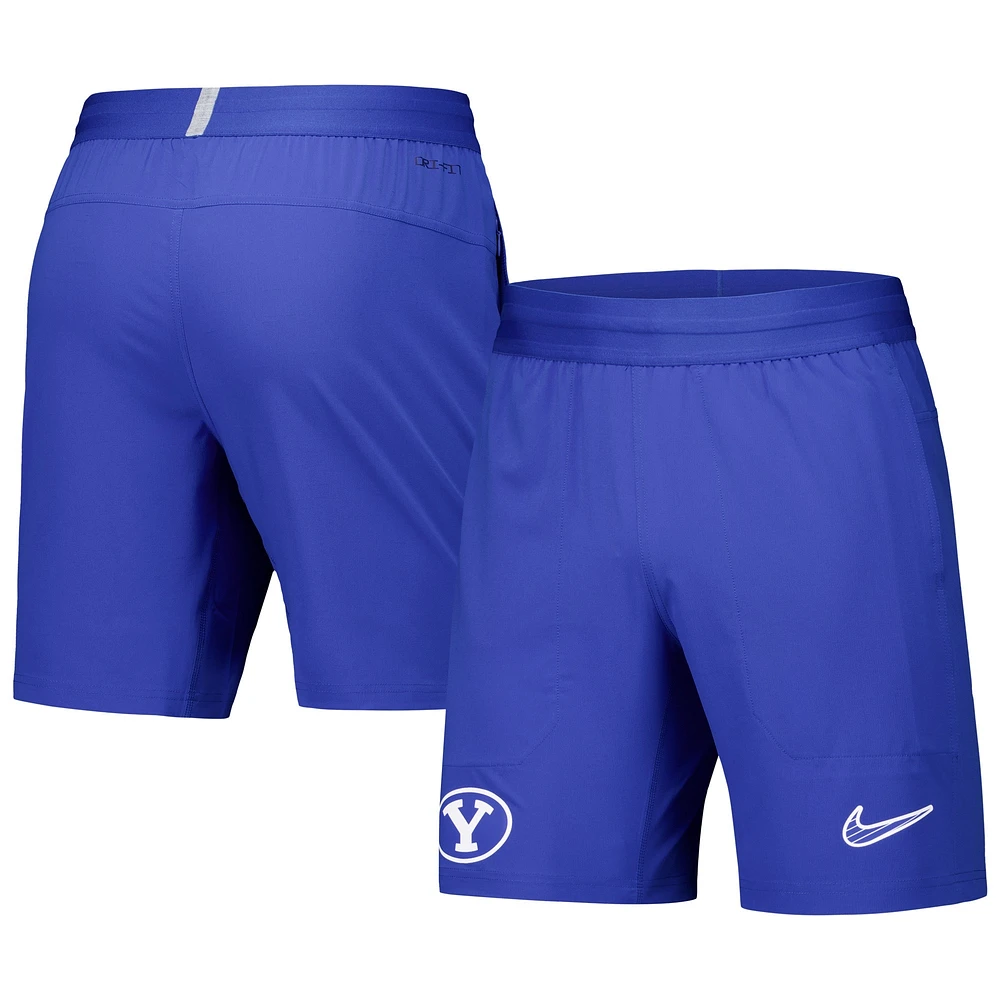 Men's Nike Royal BYU Cougars 2024/25 Sideline Performance Woven Shorts