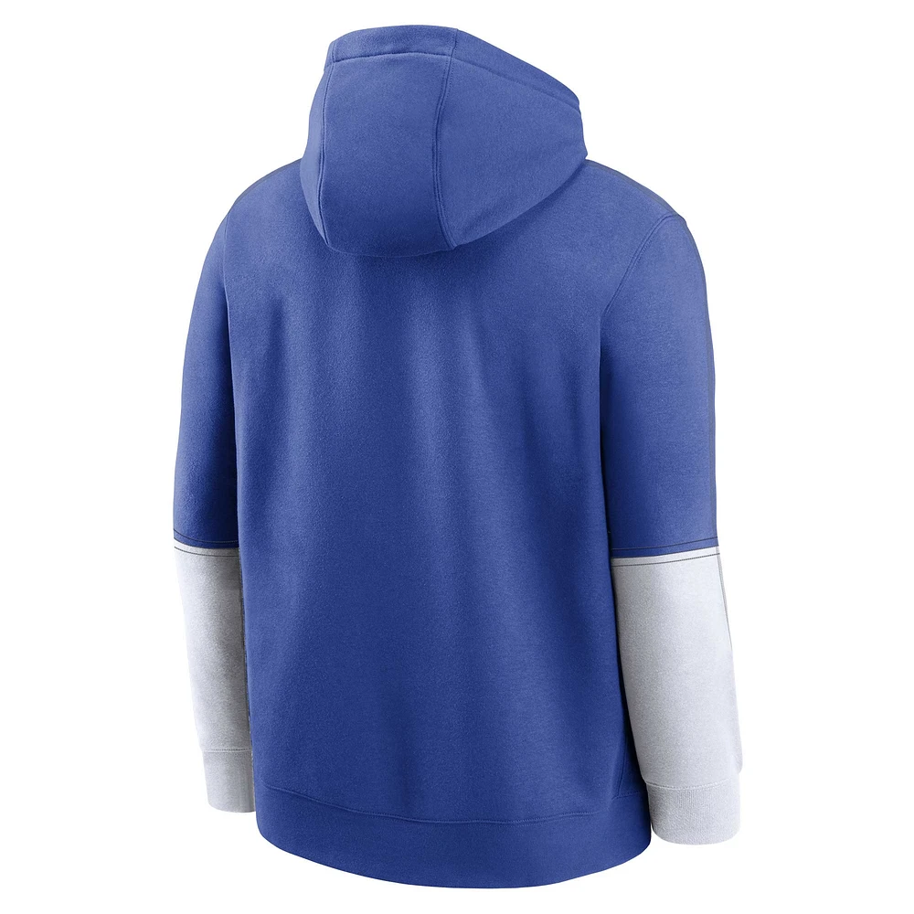 Men's Nike Royal BYU Cougars 2024 Sideline Club Fleece Pullover Hoodie
