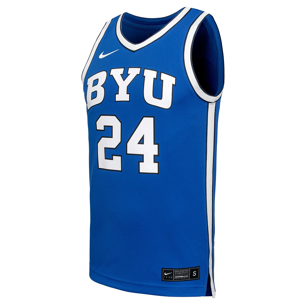 Maillot de basket-ball réplique Nike Royal BYU Cougars pour homme