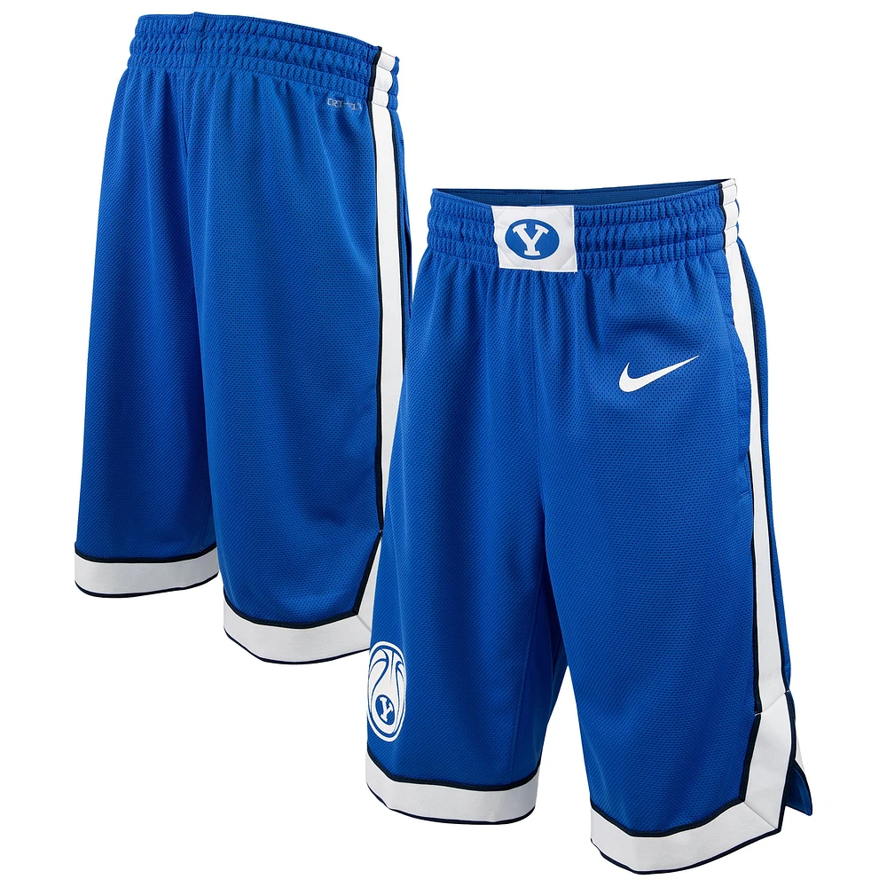 Short de basket-ball Nike Royal BYU Cougars Replica Performance pour homme