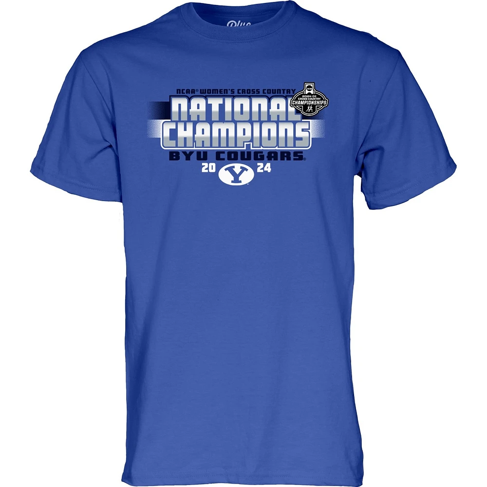 T-shirt unisexe bleu 84 Royal BYU Cougars 2024 NCAA Women's Cross Country National Champions