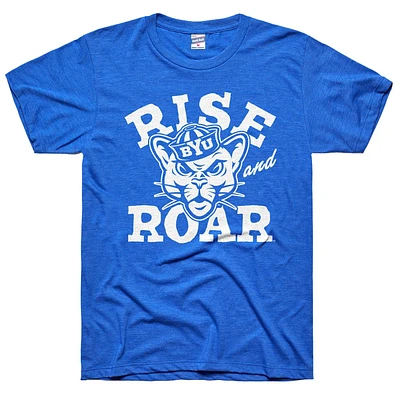 T-shirt unisexe Charlie Hustle Royal BYU Cougars Rise & Roar Tri-Blend